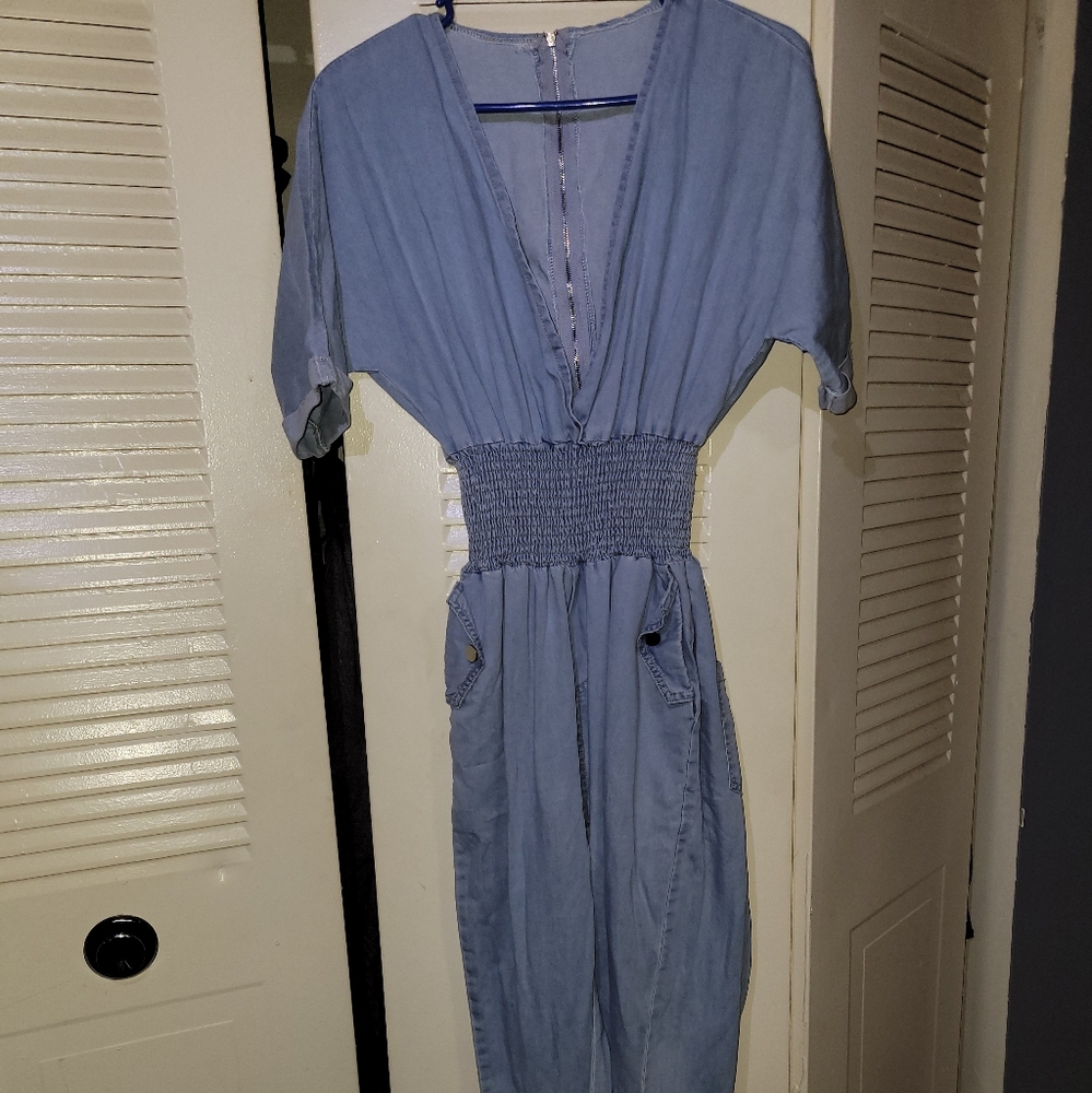 Denim jumpsuit size medium
